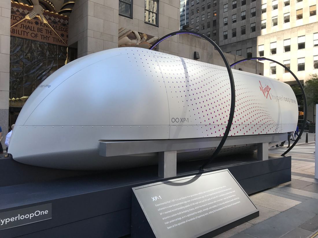 The rounded front of the XP-1 hyperloop pod